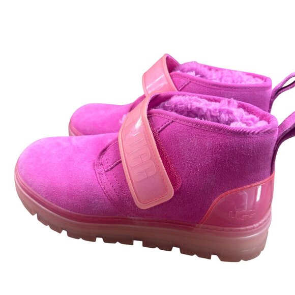 UGG PINK NEUMEL CLEAR SUEDE CLASSIC CHUKKA BOOTS SZ 9 - Picture 4 of 11